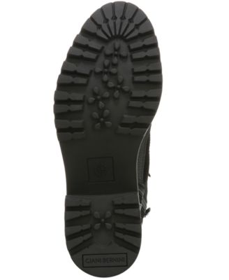GIANI BERNINI Womens Black Cushioned Arch Support Maddyson Round Toe Block Heel Lace-Up Boots Shoes M