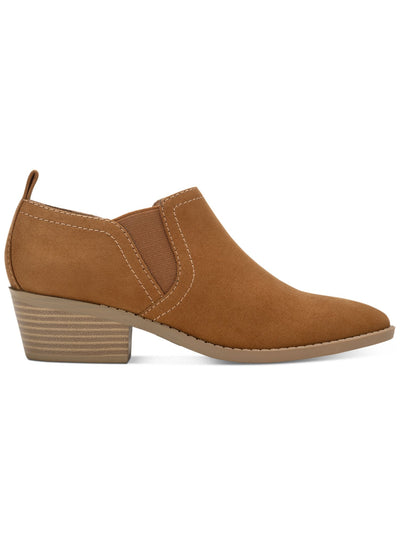 STYLE & COMPANY Womens Brown Comfort Goring Raniaa Round Toe Block Heel Slip On Booties 7.5 M