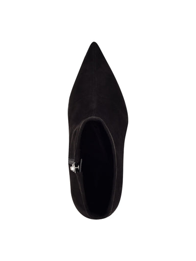 NINE WEST Womens Black Cushioned Xrey Pointed Toe Block Heel Zip-Up Heeled Boots 10.5 M
