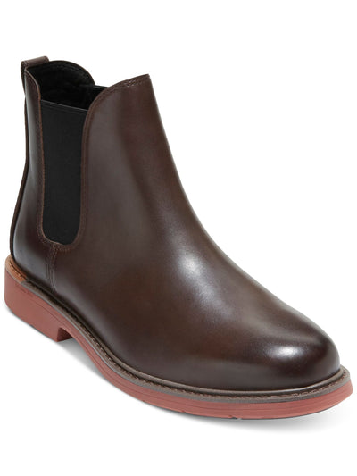 COLE HAAN GRANDSERIES Mens Brown Pull Tab Goring Cushioned Go-to Round Toe Block Heel Leather Chelsea 12 M