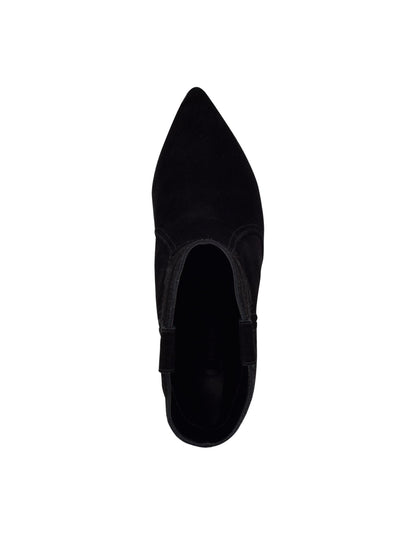 NINE WEST Womens Black Comfort Flows Pointed Toe Stiletto Leather Western Boot 10 M