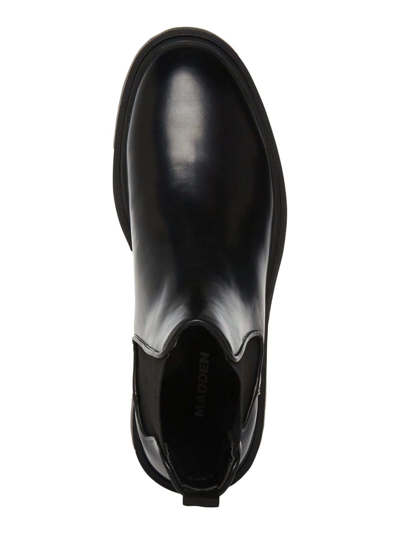 MADDEN Mens Black Goring Comfort Aillem Round Toe Wedge Boots Shoes 11