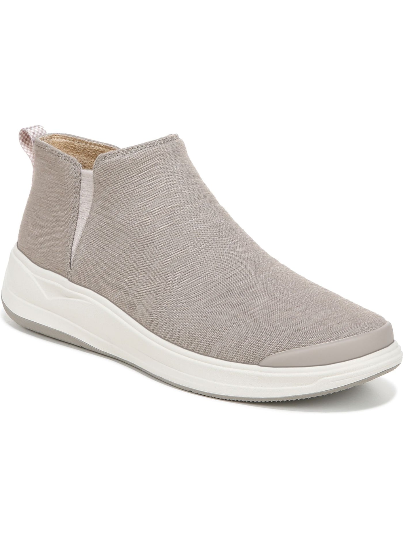 BZEES Womens Beige Marled Heel Pull-Tab Padded Goring Lightweight Tempo Round Toe Wedge Slip On Sneakers Shoes 9 M