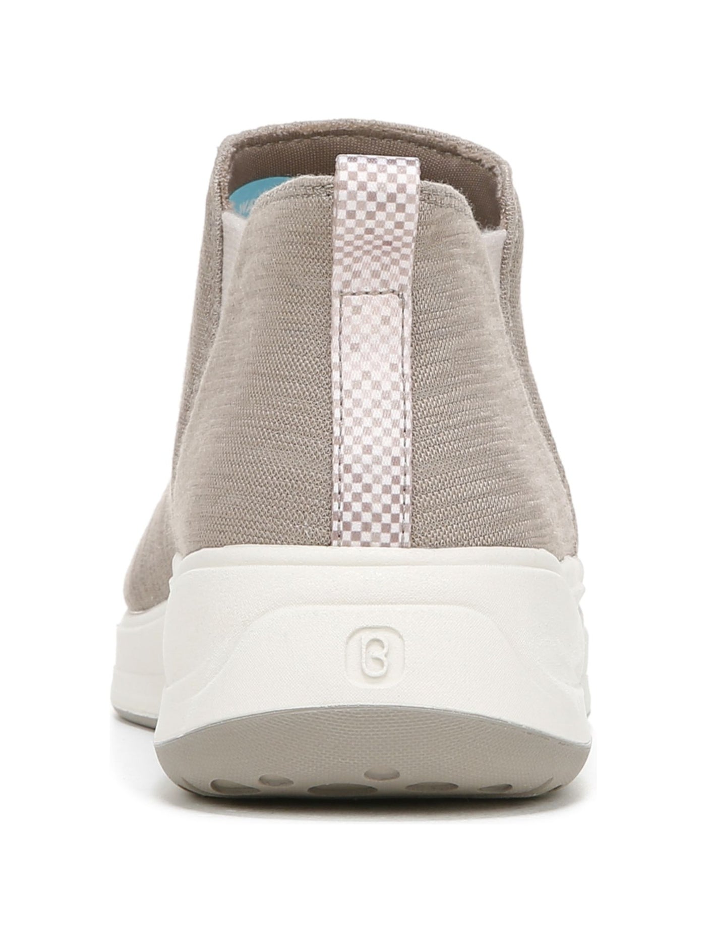 BZEES Womens Beige Marled Heel Pull-Tab Padded Goring Lightweight Tempo Round Toe Wedge Slip On Sneakers Shoes 9 M
