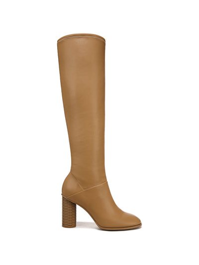 FRANCO SARTO Womens Brown Padded Cindy-tall Round Toe Zip-Up Boots Shoes 7 M