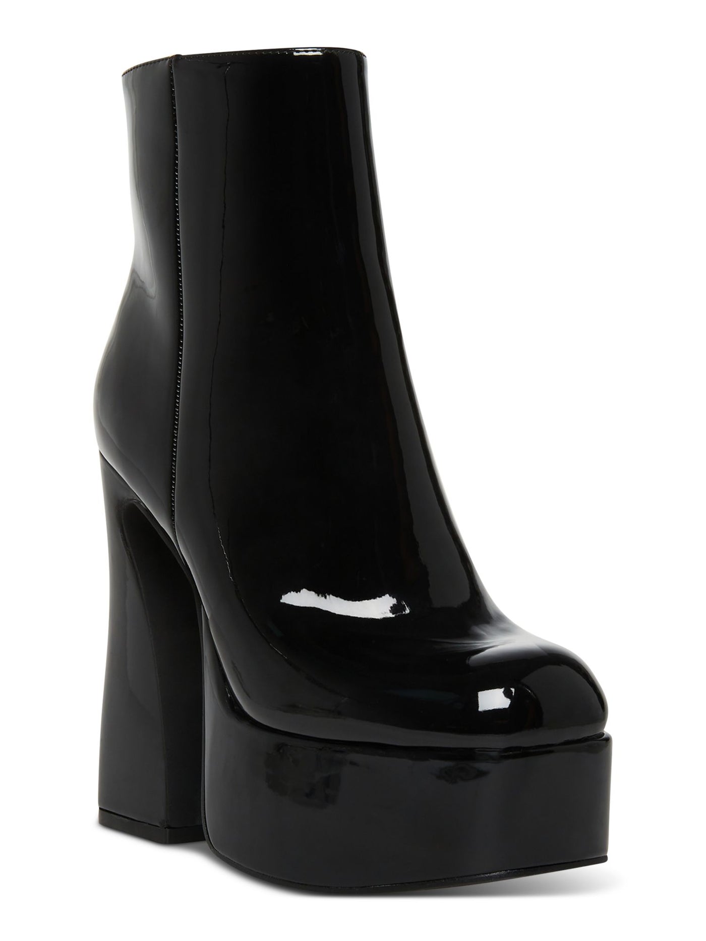 MADDEN GIRL Womens Black 2" Platform Padded Kourt Square Toe Sculpted Heel Zip-Up Dress Booties 11 M