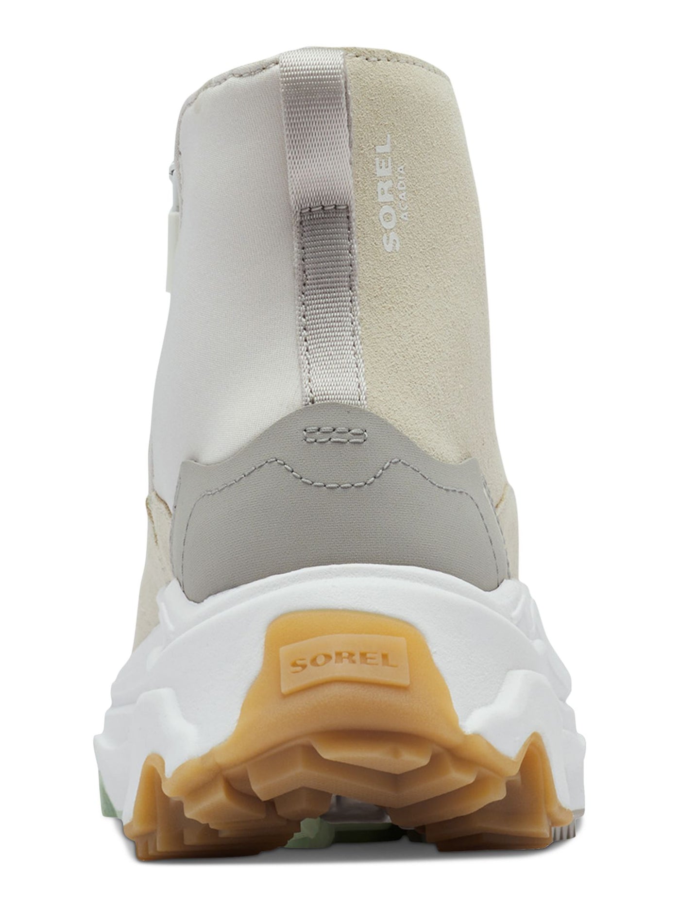 SOREL Womens Ivory Mixed Media 1" Chunky Platform Back Pull-Tab Sneaker-Style Waterproof Padded Kinetic Breakthru Acadia Round Toe Wedge Zip-Up Booties 9