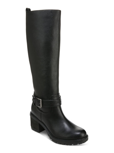 ZODIAC Womens Black Comfort Georgia Round Toe Block Heel Zip-Up Riding Boot 8.5 M