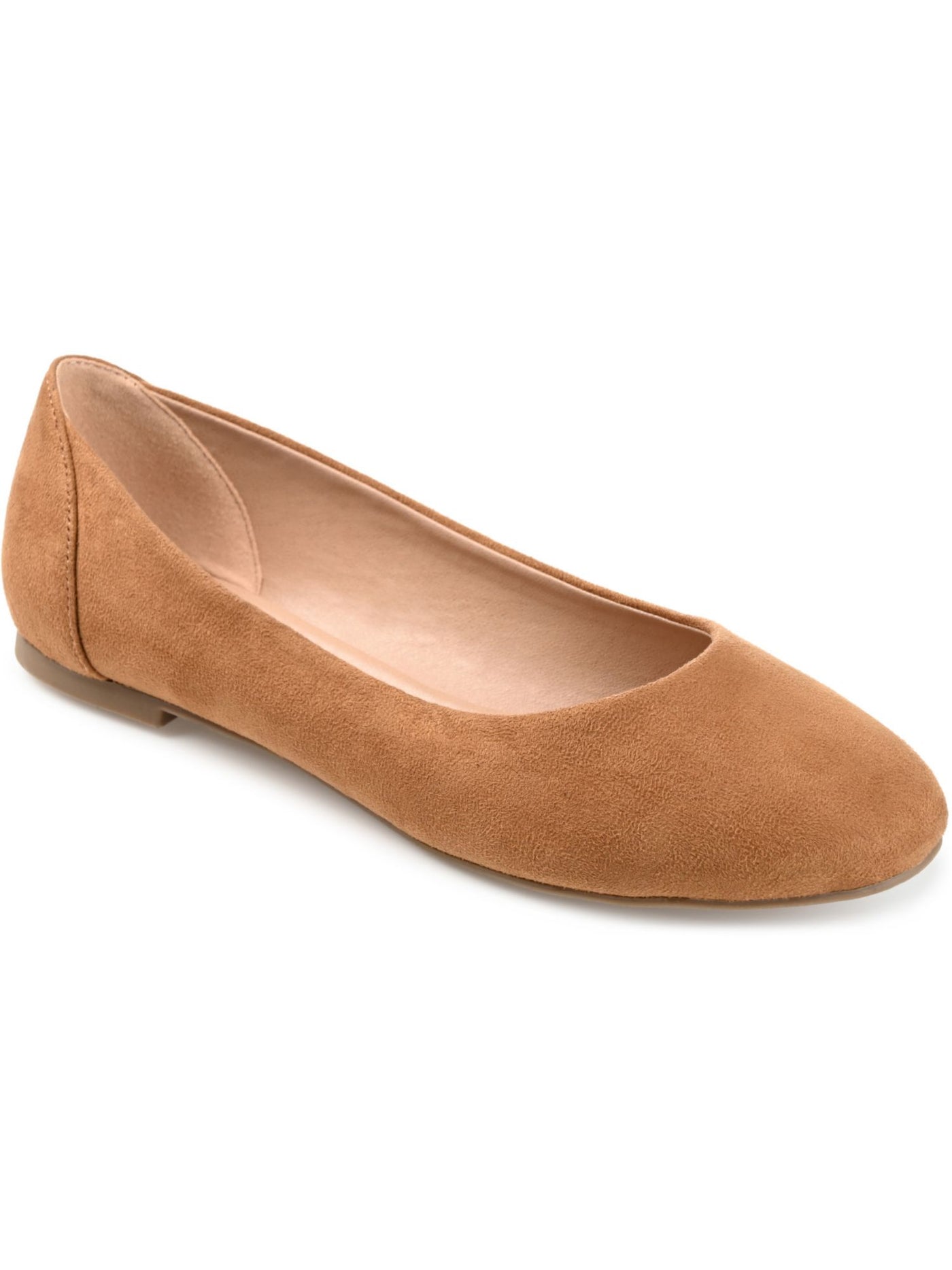 JOURNEE COLLECTION Womens Brown Cushioned Kavn Round Toe Slip On Ballet Flats 10 N