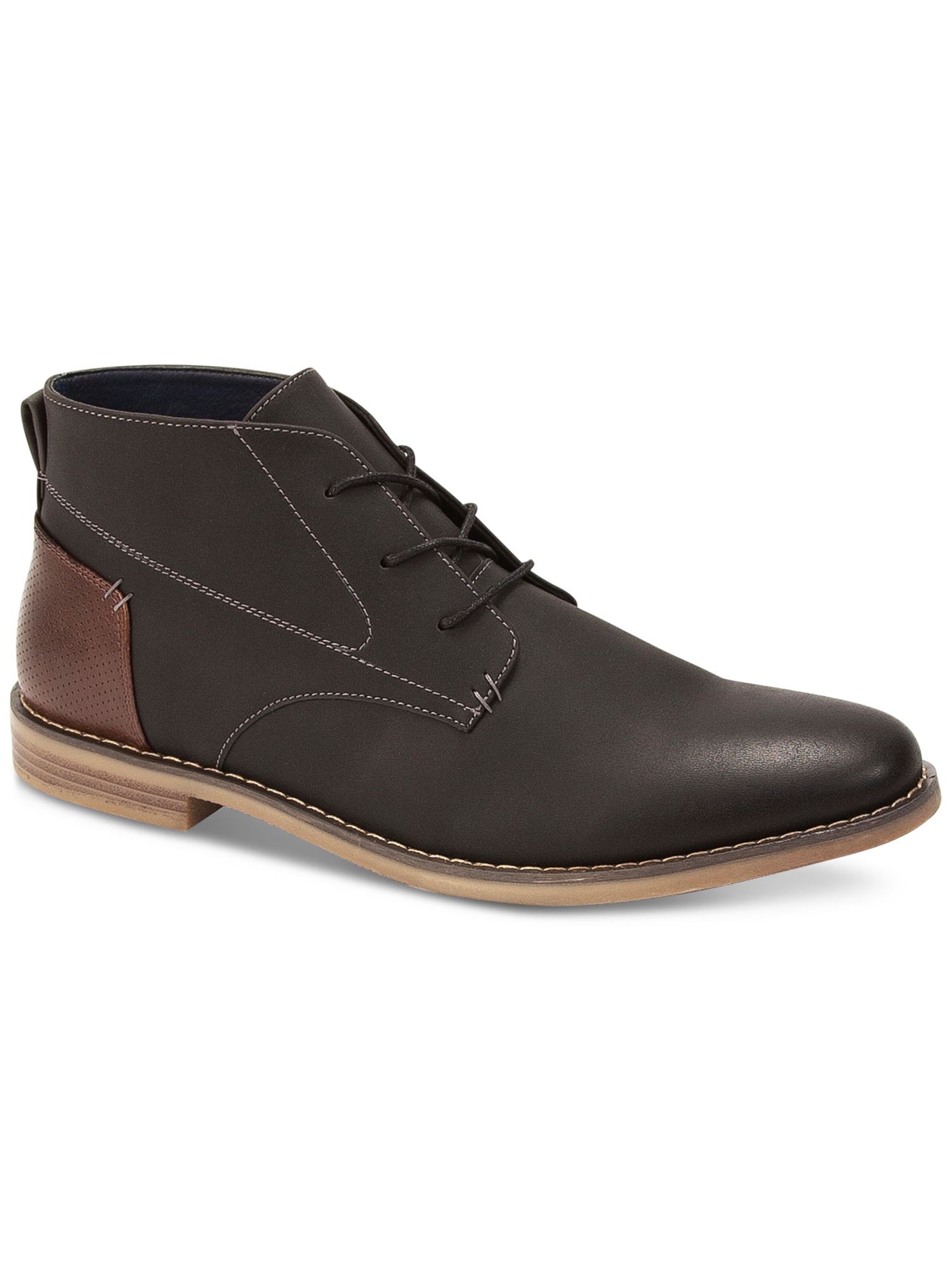 DEER STAGS Mens Brown Cushioned Mark Almond Toe Lace-Up Dress Chukka Boots 11.5 M