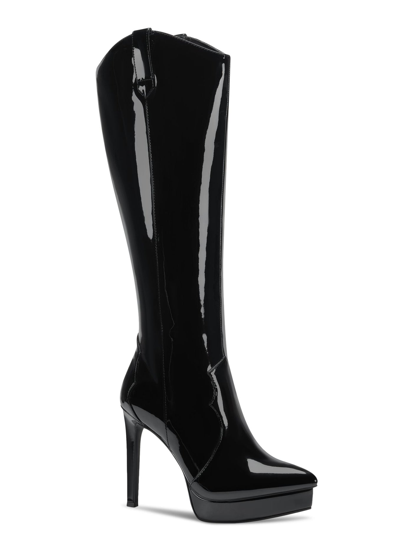 THALIA SODI Womens Black 3/4" Platform Comfort Trixi Pointy Toe Stiletto Zip-Up Dress Boots 9 M