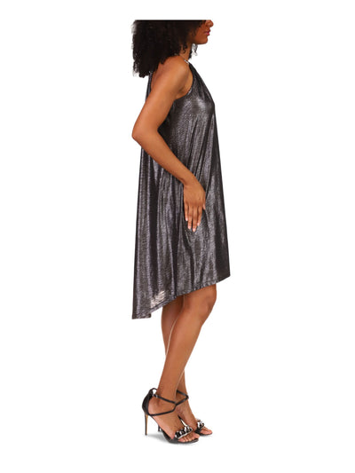 MICHAEL MICHAEL KORS Womens Black Sleeveless Crew Neck Below The Knee Hi-Lo Dress L