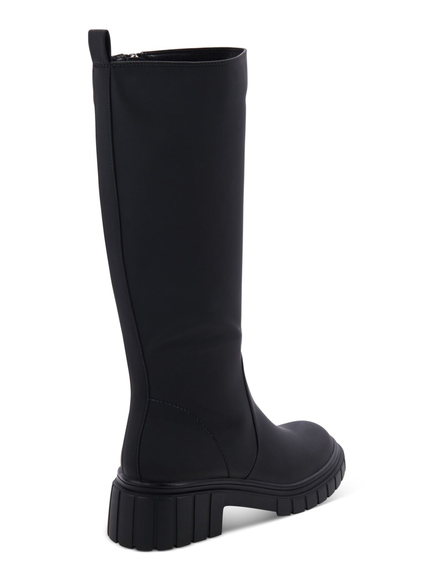 AQUA COLLEGE Womens Black Waterproof Slip Resistant Paz Round Toe Block Heel Zip-Up Riding Boot 9.5 M