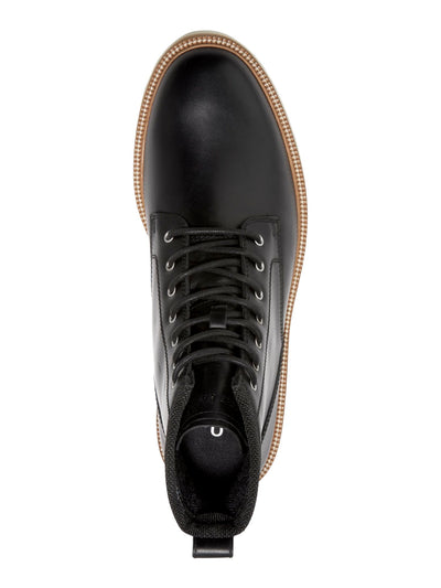 COLE HAAN GRANDSERIES Mens Black Pull Tab Waterproof Cushioned American Classics Round Toe Block Heel Lace-Up Boots 7 M