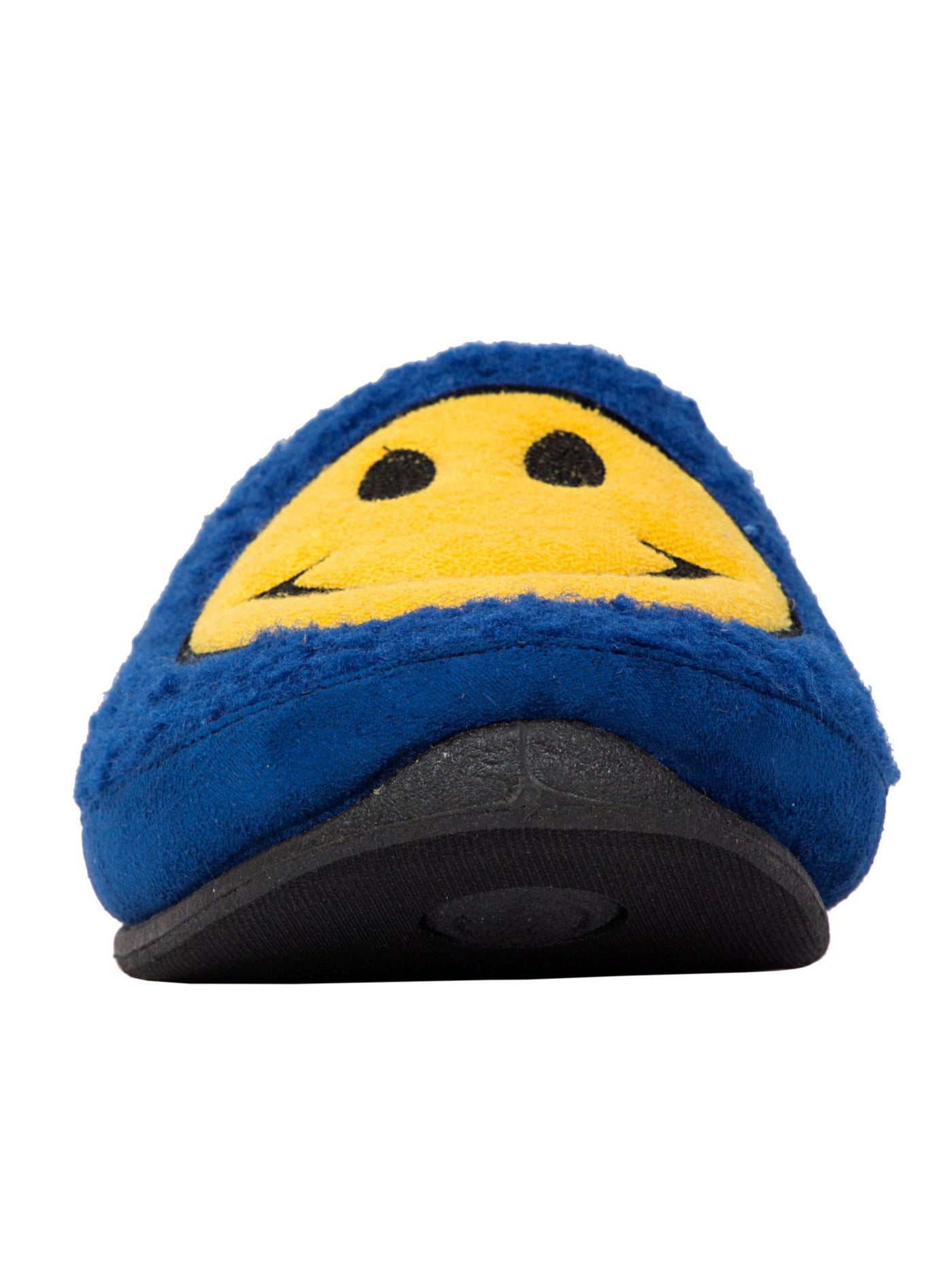 DEER STAGS Mens Blue Smiley Face Cushioned Slipperooz Round Toe Slip On Slippers Shoes 10 M