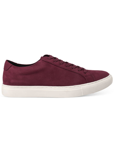 ALFANI Mens Burgundy Comfort Grayson Round Toe Platform Lace-Up Athletic Sneakers Shoes 8.5 M