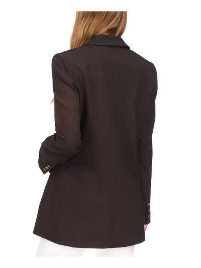 MICHAEL MICHAEL KORS Womens Black Pocketed Lined Notch Lapels Two-button Closure Wear To Work Blazer Jacket 6