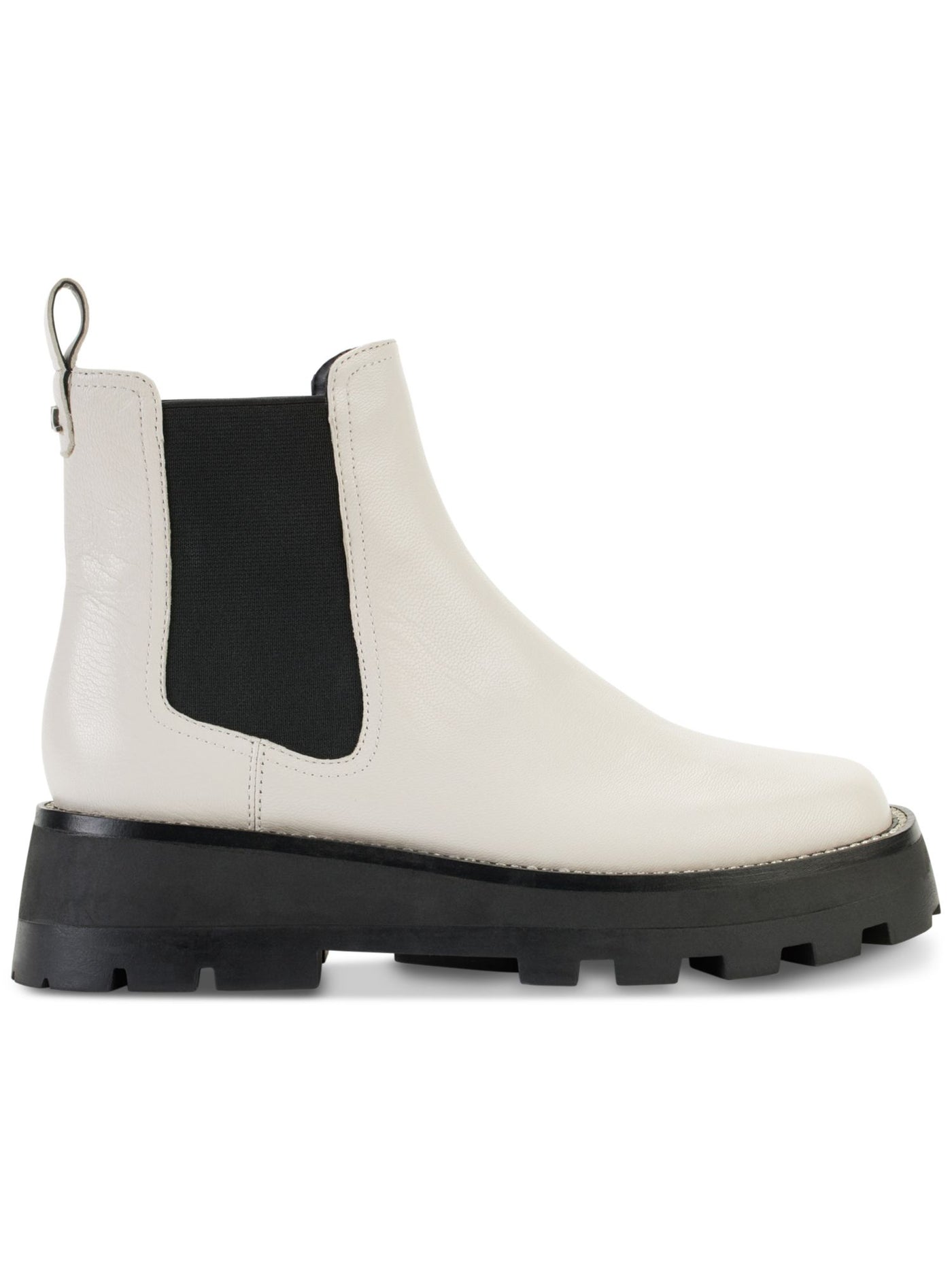 KARL LAGERFELD PARIS Womens White Goring Cushioned Mayde Round Toe Block Heel Chelsea 9.5 M