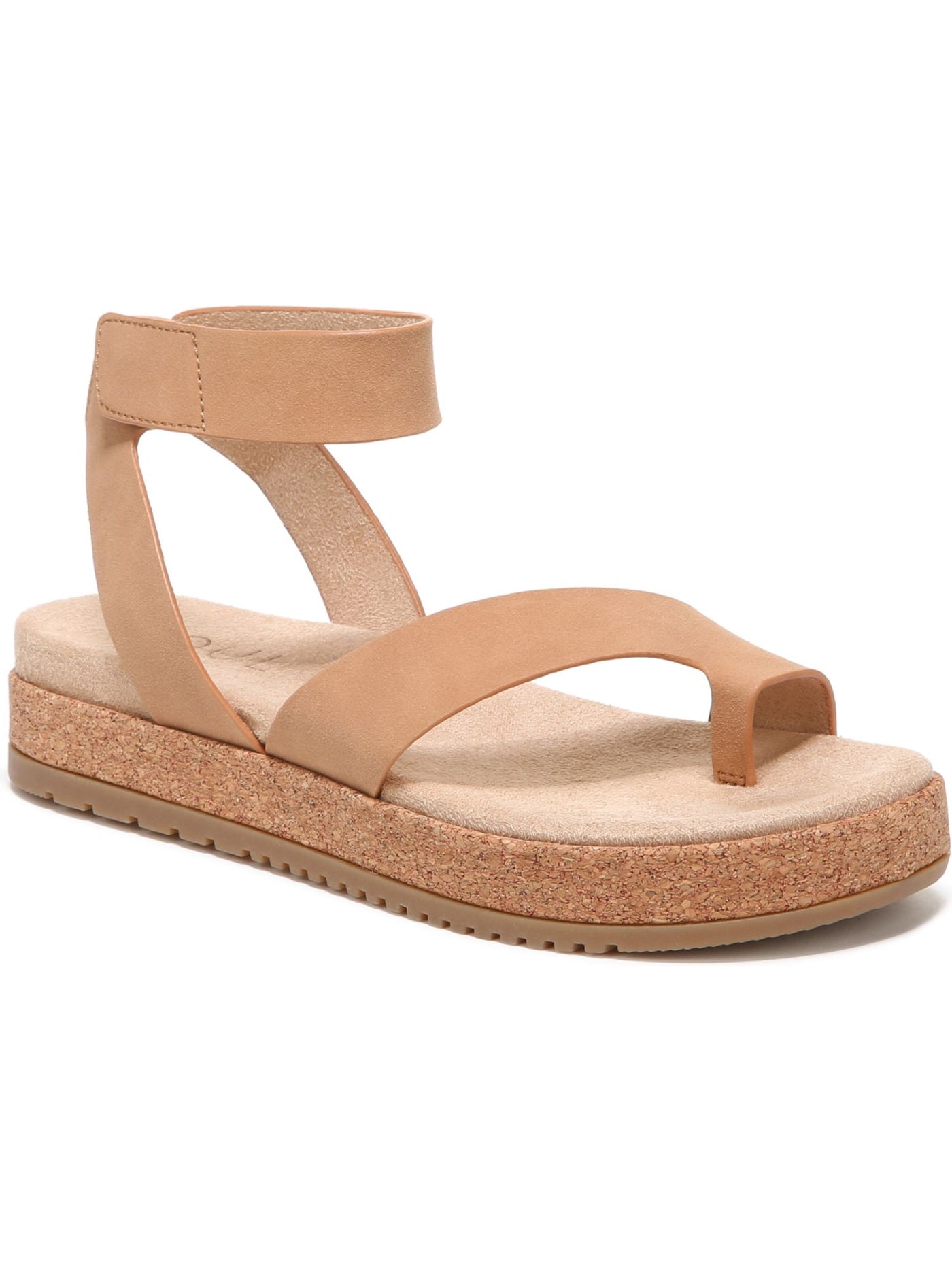 SOUL BY NATURALIZER Women's Brown Divina Ankle Strap Cushioned Solid Toe Strap Goring Slingback Sandal