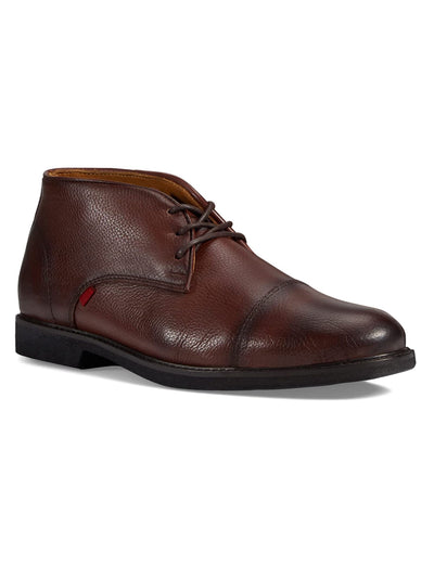 MARC JOSEPH NEW YORK Mens Brown Derby Padded Lenox Ave Cap Toe Block Heel Lace-Up Leather Dress Shoes 11