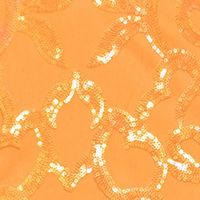 BLONDIE NITES Womens Orange Zippered Padded Cups Partially Lined Spaghetti Strap V Neck Full-Length Evening Gown Dress
