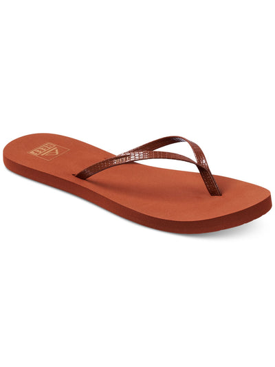 REEF Womens Brown Padded Bliss Nights Open Toe Slip On Flip Flop Sandal 9