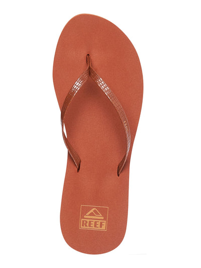 REEF Womens Brown Padded Bliss Nights Open Toe Slip On Flip Flop Sandal 6