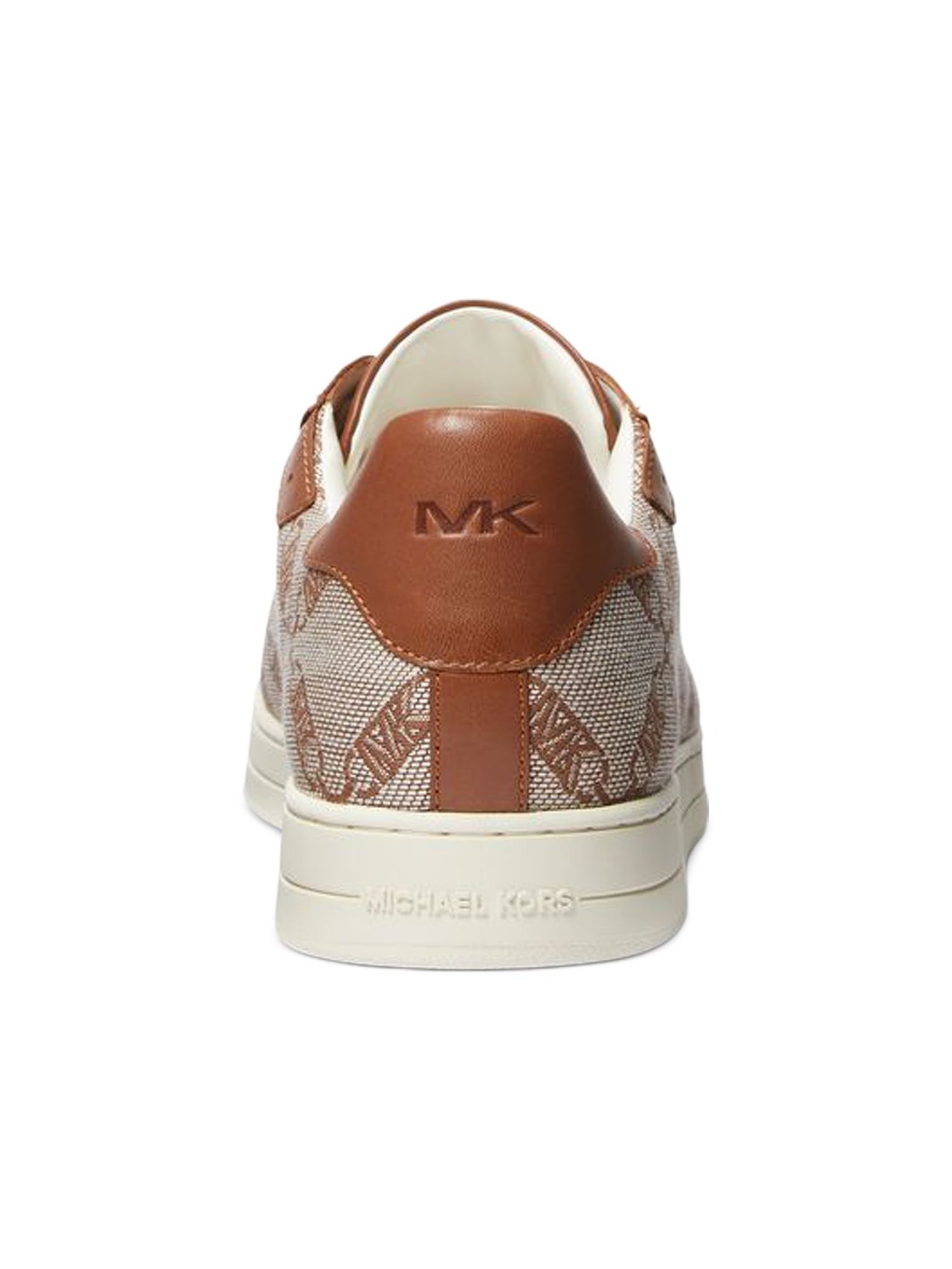 MICHAEL KORS Womens Brown Mixed Media Logo Metallic Hardware Padded Keating Round Toe Lace-Up Sneakers Shoes 10