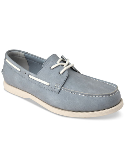 CLUBROOM Womens Light Blue Moc Toe Padded Elliot Round Toe Lace-Up Boat Shoes 9 M