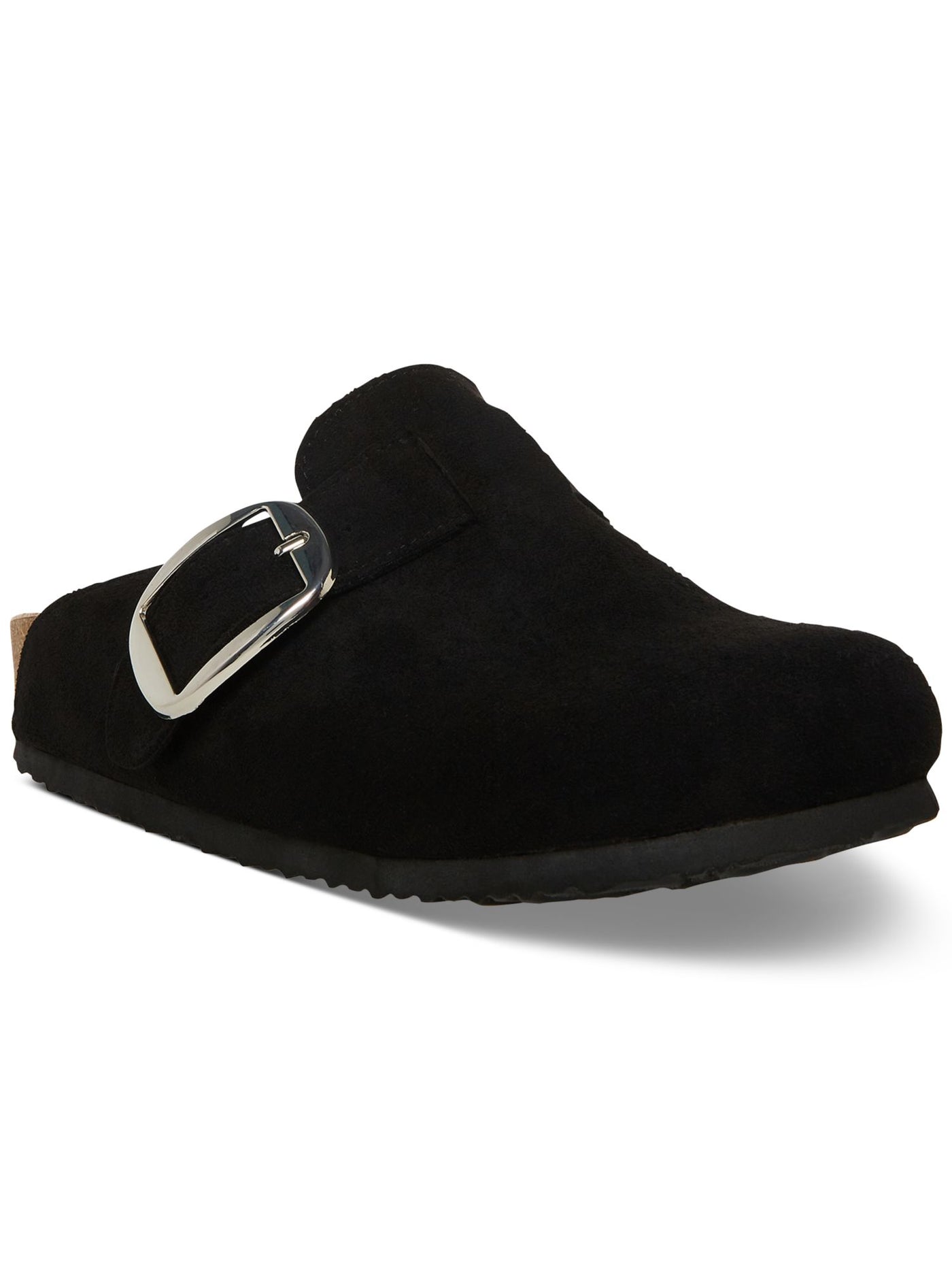 MADDEN GIRL Womens Black Adjustable Buckle Accent Contoured Footbed Prim Round Toe Slip On Clogs Shoes 10 M