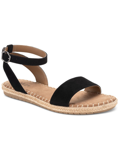 STYLE & COMPANY Womens Black Padded Ankle Strap Peggyy Round Toe Espadrille Shoes 8 M