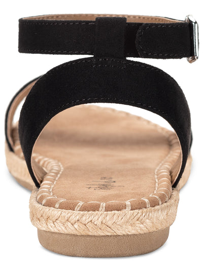STYLE & COMPANY Womens Black Padded Ankle Strap Peggyy Round Toe Espadrille Shoes 8 M