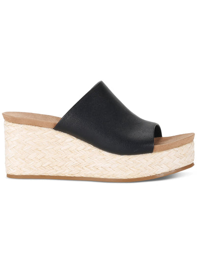 STYLE & COMPANY Womens Black Goring Comfort Larissaa Round Toe Wedge Slip On Espadrille Shoes 11 M