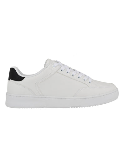 CALVIN KLEIN Womens White Color Block Embossed Logo Padded Lalit Round Toe Lace-Up Sneakers Shoes 10