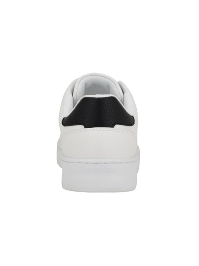 CALVIN KLEIN Womens White Color Block Embossed Logo Padded Lalit Round Toe Lace-Up Sneakers Shoes 10