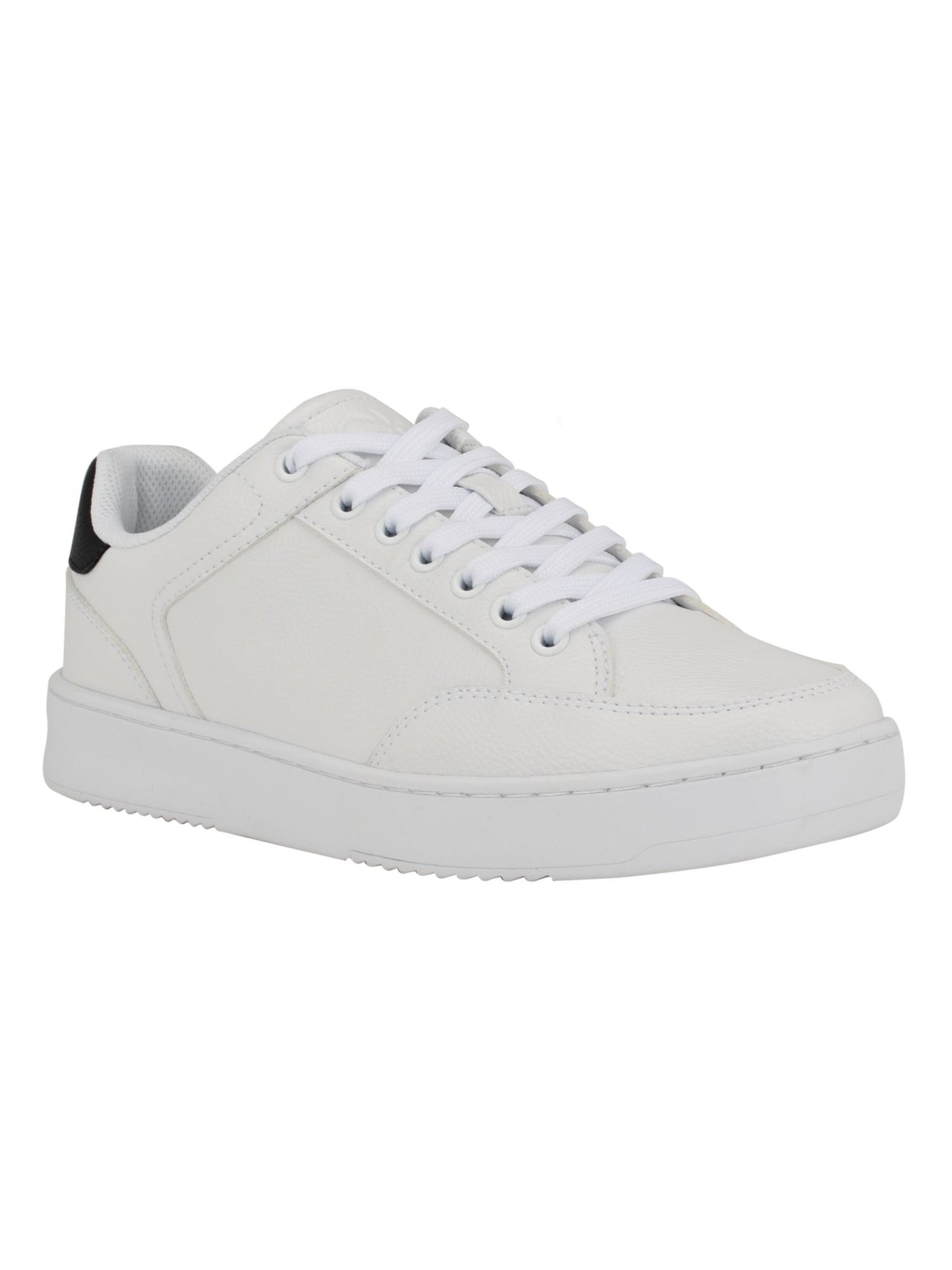 CALVIN KLEIN Womens White Color Block Embossed Logo Padded Lalit Round Toe Lace-Up Sneakers Shoes 12