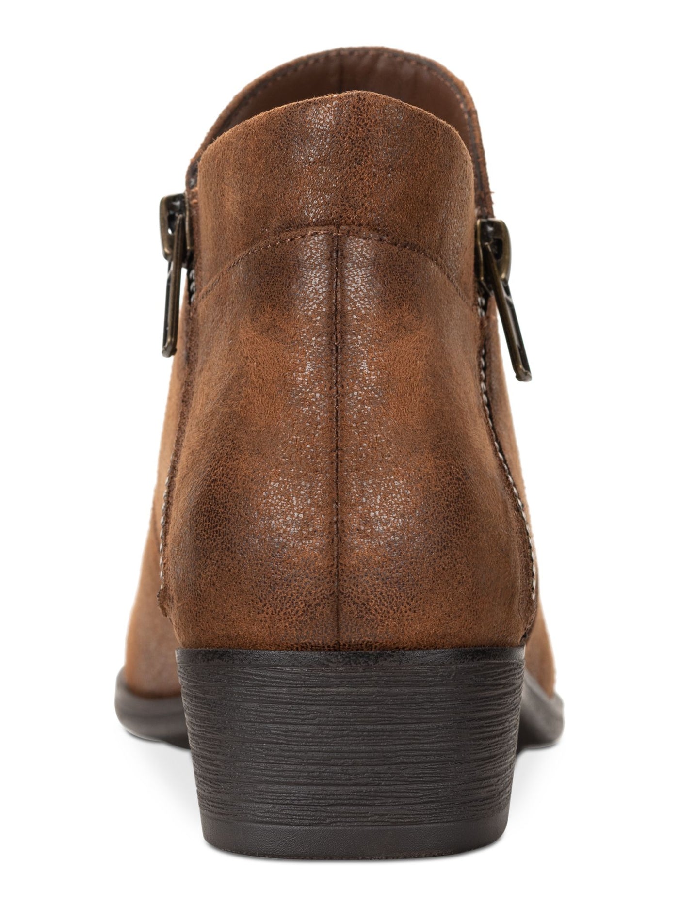 SUN STONE Womens Brown Cushioned Adelinee Almond Toe Block Heel Booties 7.5 M