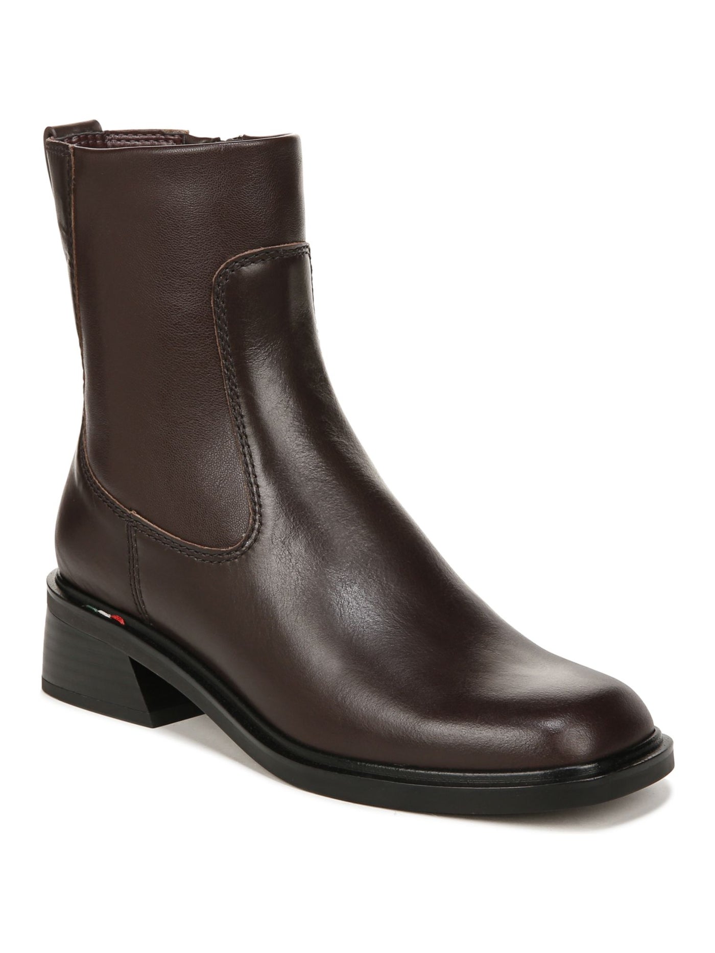 FRANCO SARTO Womens Brown Padded Gracelyn Square Toe Flare Zip-Up Booties 5.5 M