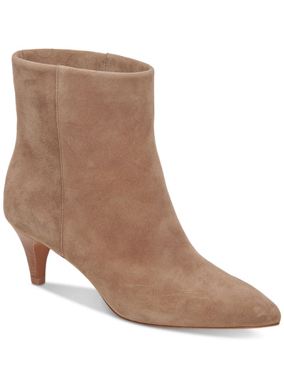 DOLCE VITA Womens Beige Padded Dee Pointed Toe Kitten Heel Leather Dress Booties 9.5