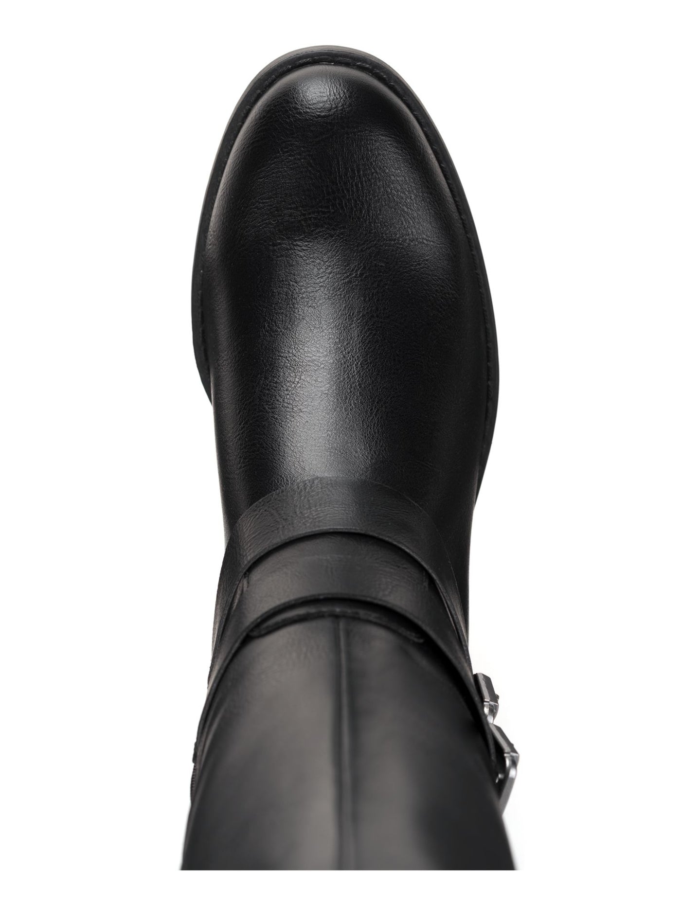 STYLE & COMPANY Womens Black Buckled Ankle Straps Goring Padded Maliaa Round Toe Block Heel Zip-Up Riding Boot 7.5 M