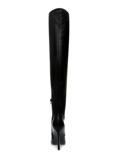 NINE WEST Womens Black Over The Knee Stretch Tacy Pointed Toe Stiletto Zip-Up Dress Boots 6 M