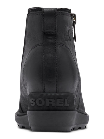 SOREL Womens Black Back Pull-Tab Lug Sole Waterproof Evie Ii Round Toe Zip-Up Booties 5.5