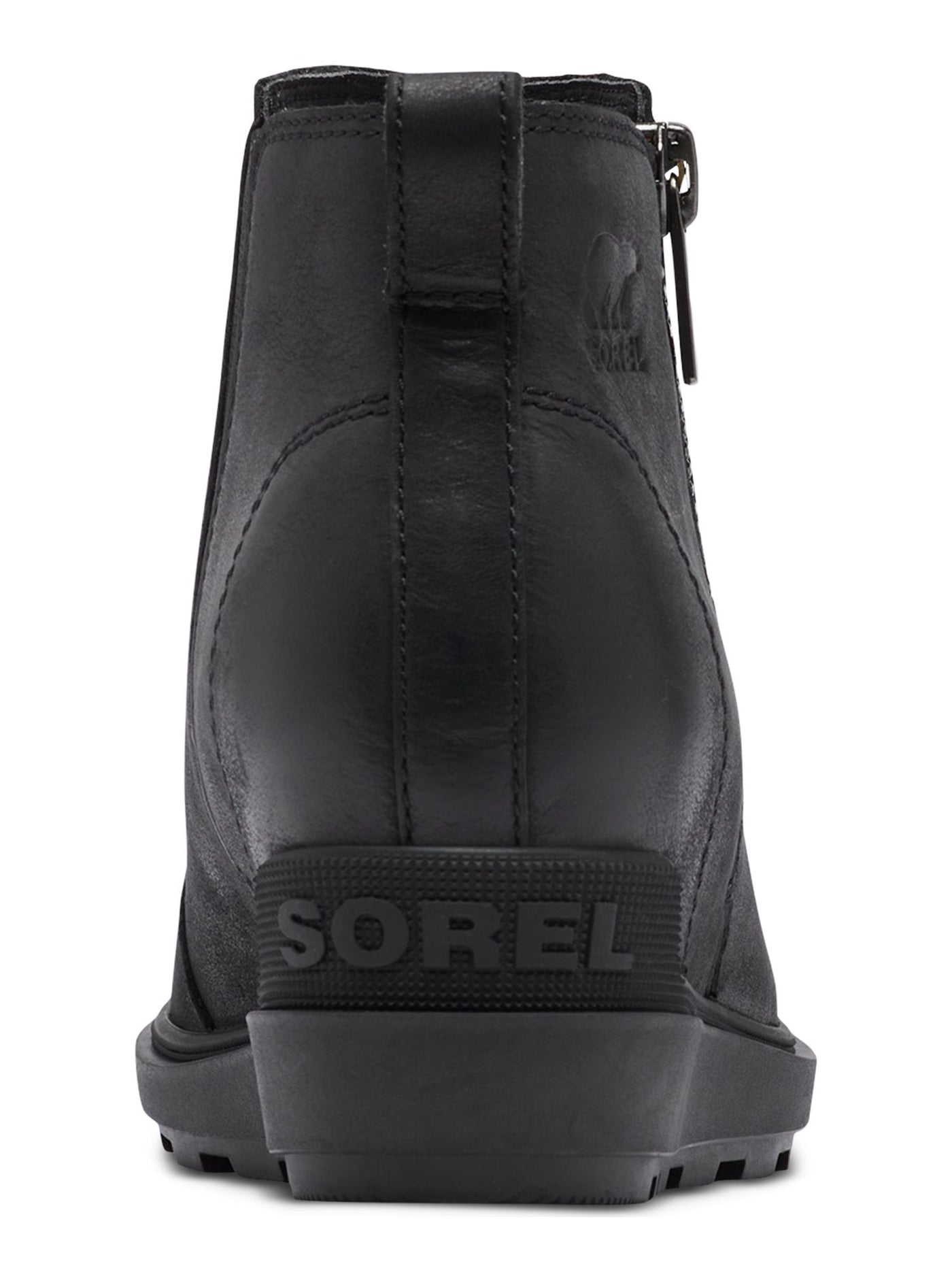 SOREL Womens Black Back Pull-Tab Lug Sole Waterproof Evie Ii Round Toe Zip-Up Booties 5