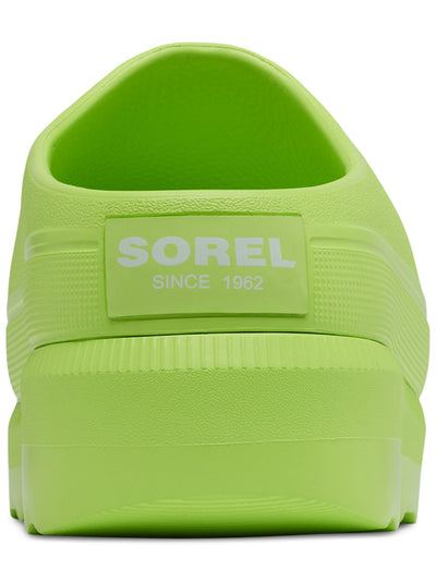 SOREL Womens Green Duck-Boot Inspired Caribou Round Toe Platform Slip On Clogs Shoes 10