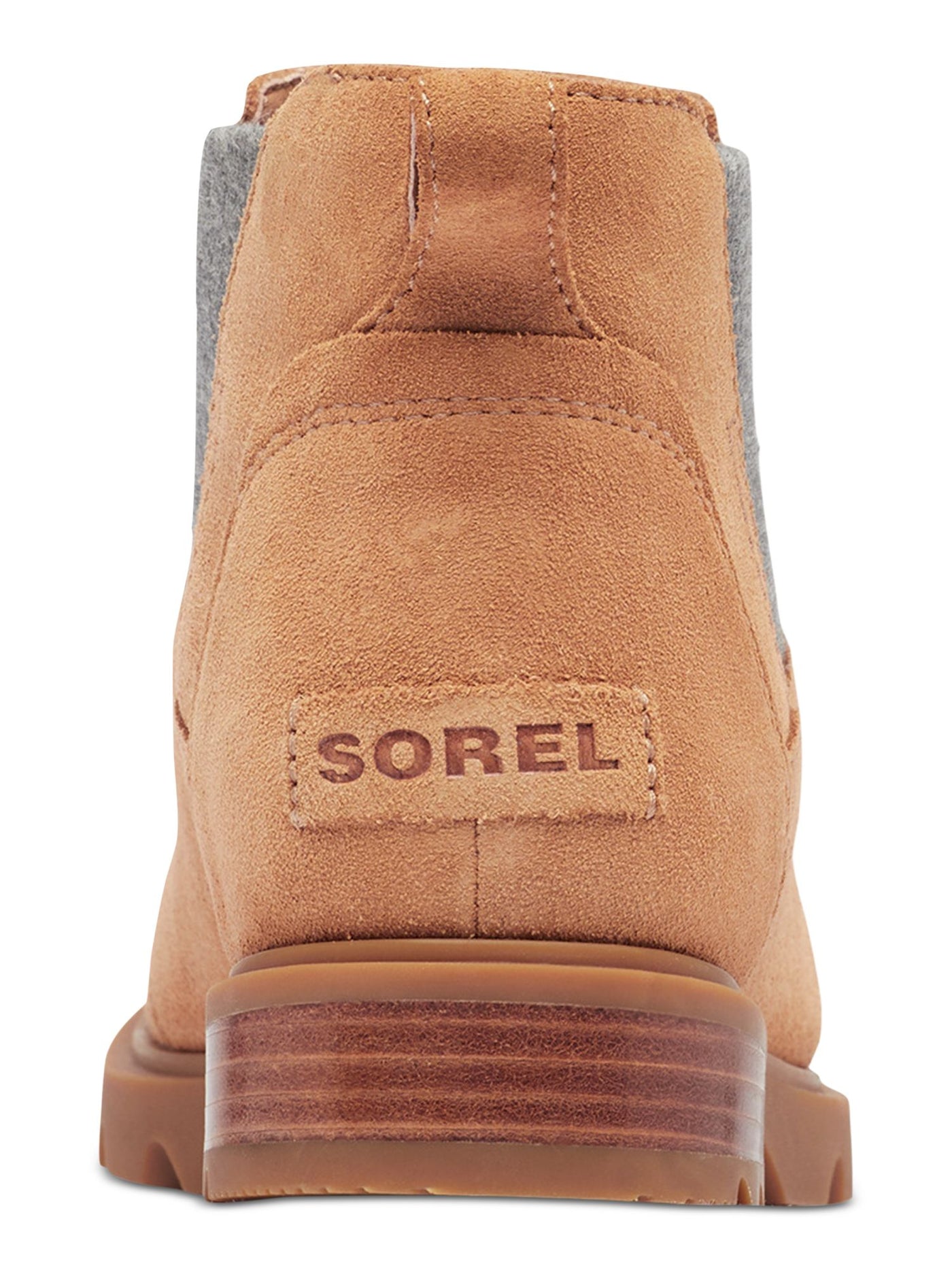 SOREL Womens Beige Mixed Media Padded Back Pull-Tab Waterproof Goring Emelie Iii Round Toe Block Heel Chelsea 10