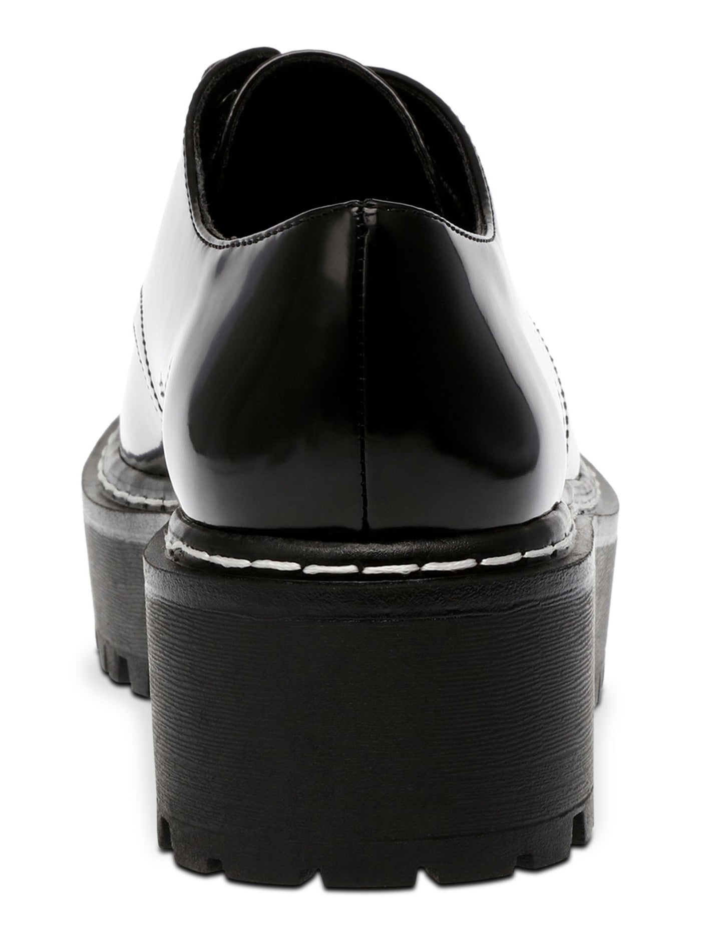 WILD PAIR Womens Black 1-1/2" Platform Hardware Accent Lug Sole Padded Nelley Round Toe Block Heel Slip On Heeled Loafers 9 M