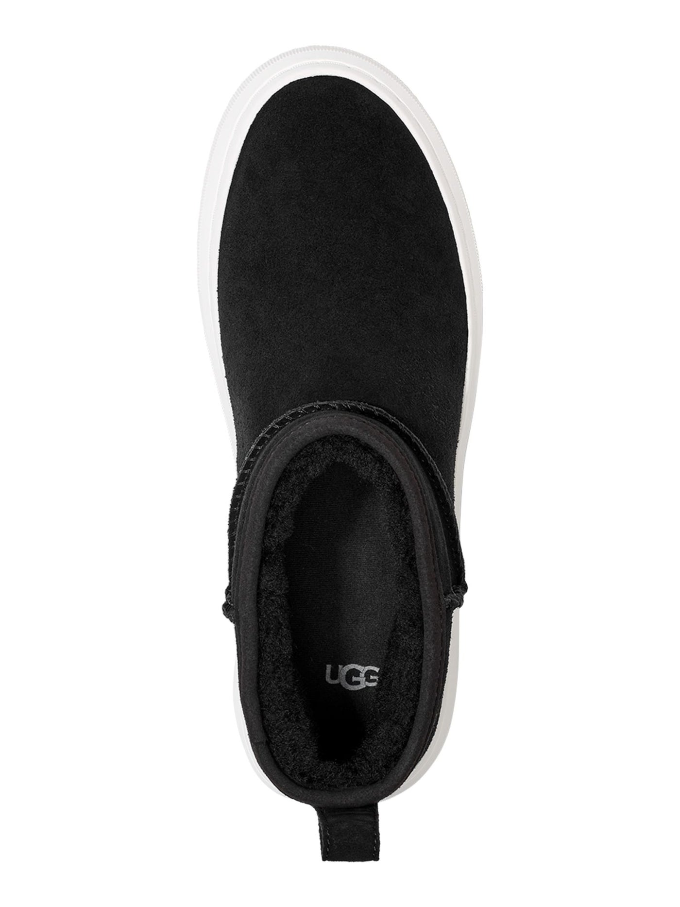 UGG Womens Black Heel Pull-Tab Logo Padded Alameda Round Toe Platform Leather Booties 9