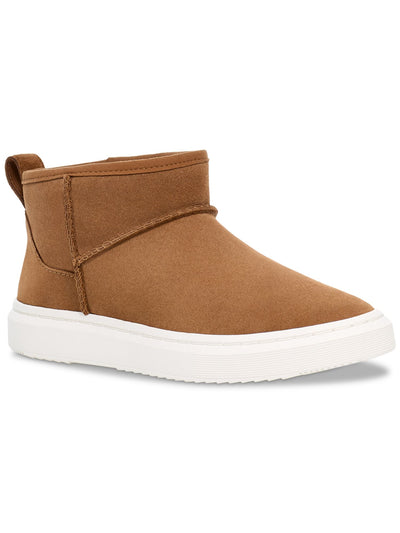 UGG Womens Brown Heel Pull-Tab Logo Padded Alameda Round Toe Platform Leather Booties 5