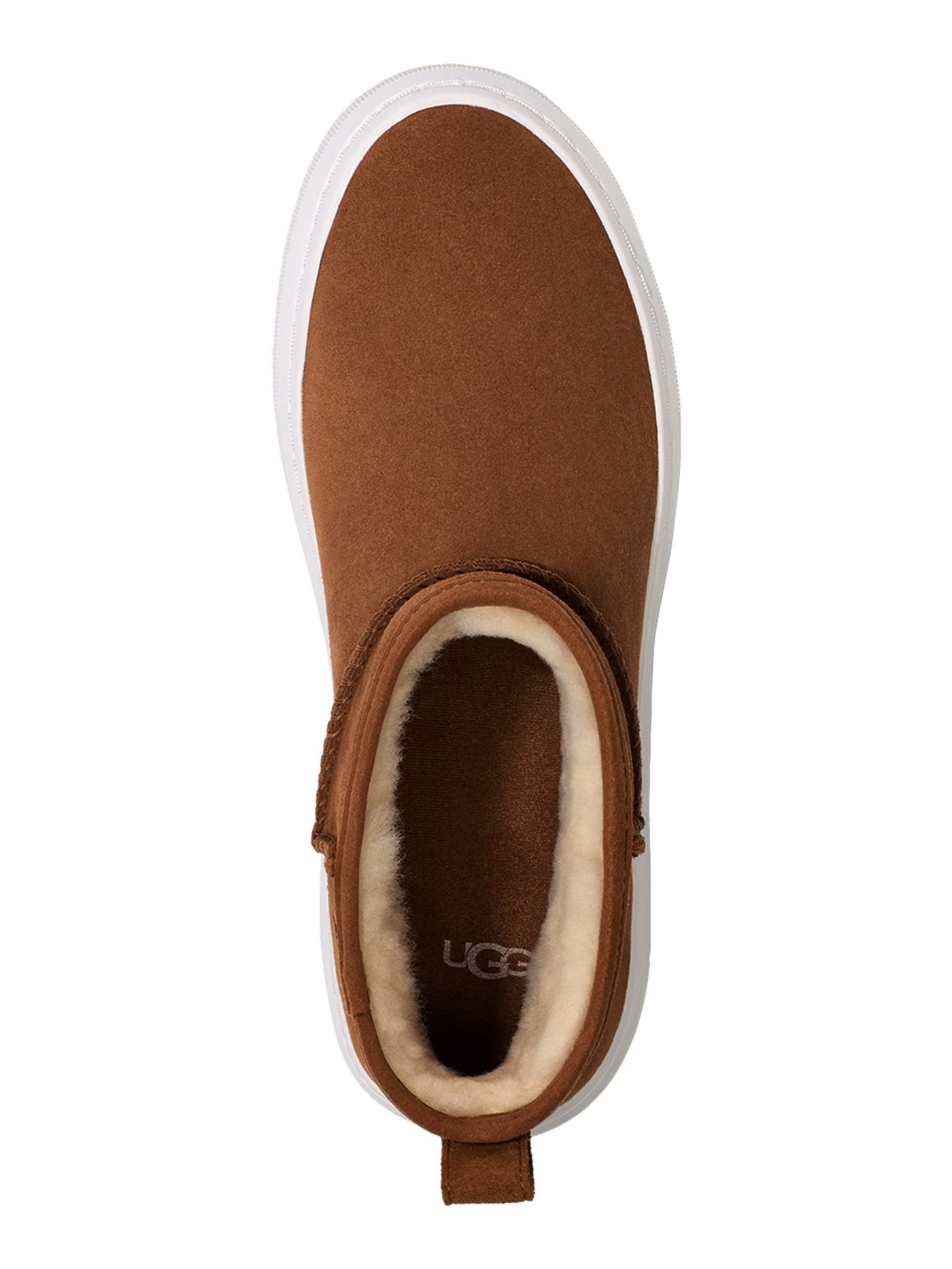 UGG Womens Brown Heel Pull-Tab Logo Padded Alameda Round Toe Platform Leather Booties 9