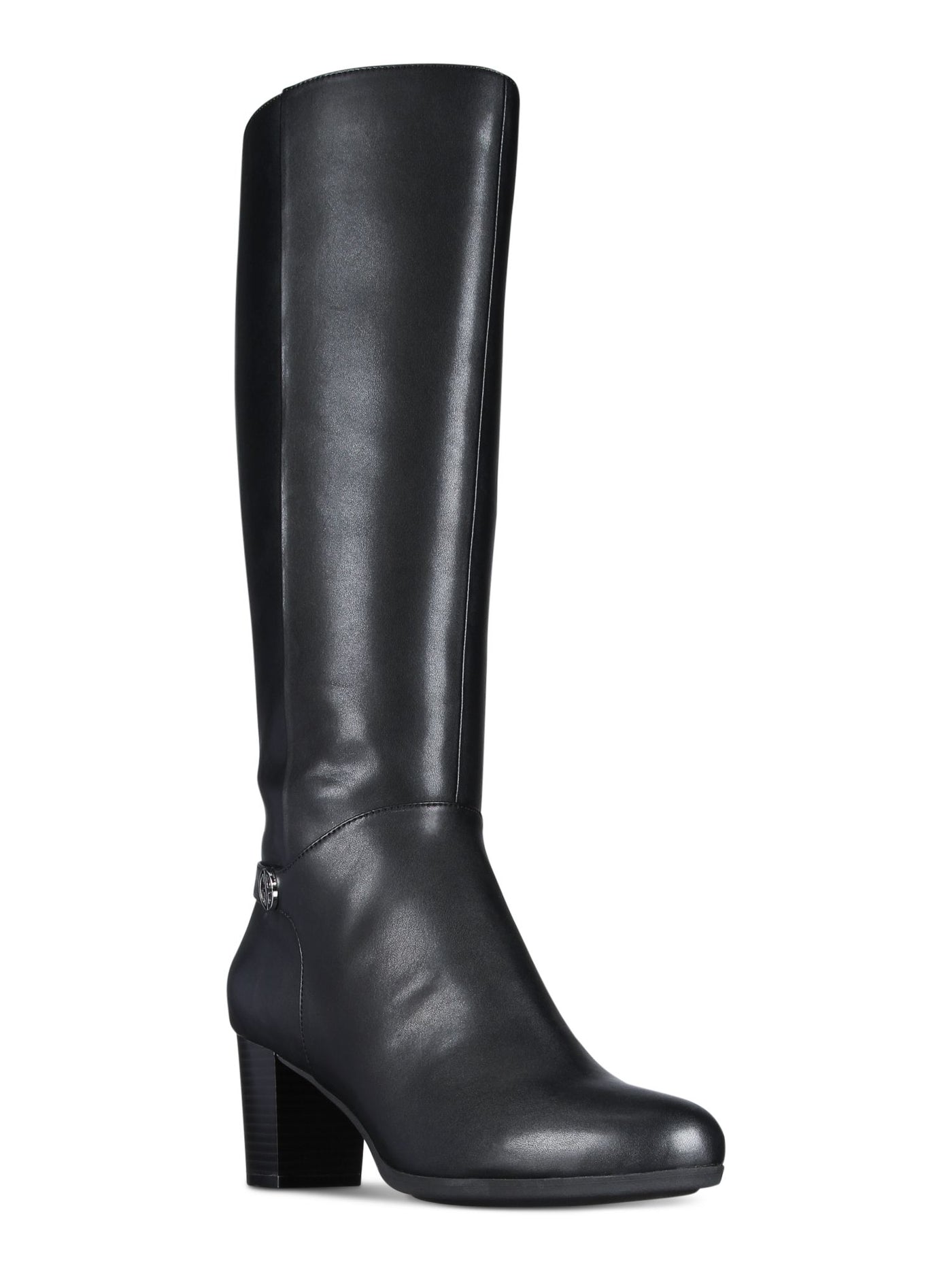 GIANI BERNINI Womens Black Slip Resistant Goring Cushioned Adonnys Round Toe Block Heel Zip-Up Dress Boots 9 M